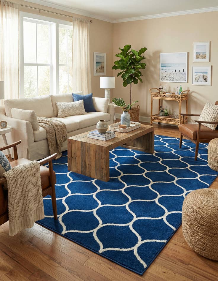 Detail image of 9' x 12' Trellis Frieze Rug