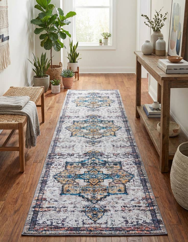 Detail image of 2' x 10'  Washable Renaissance Runner Rug