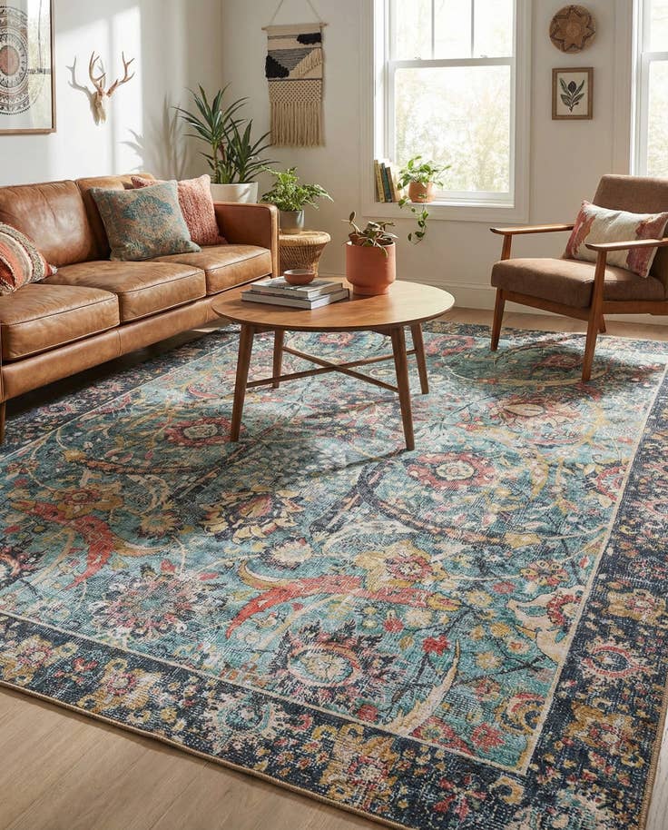 Detail image of 7' 10 x 10' Washable Timeless Rug