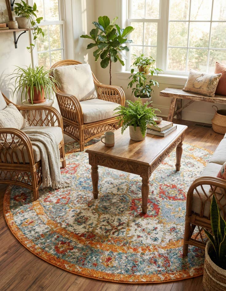 Detail image of 8' x 8' Veneto Round Rug