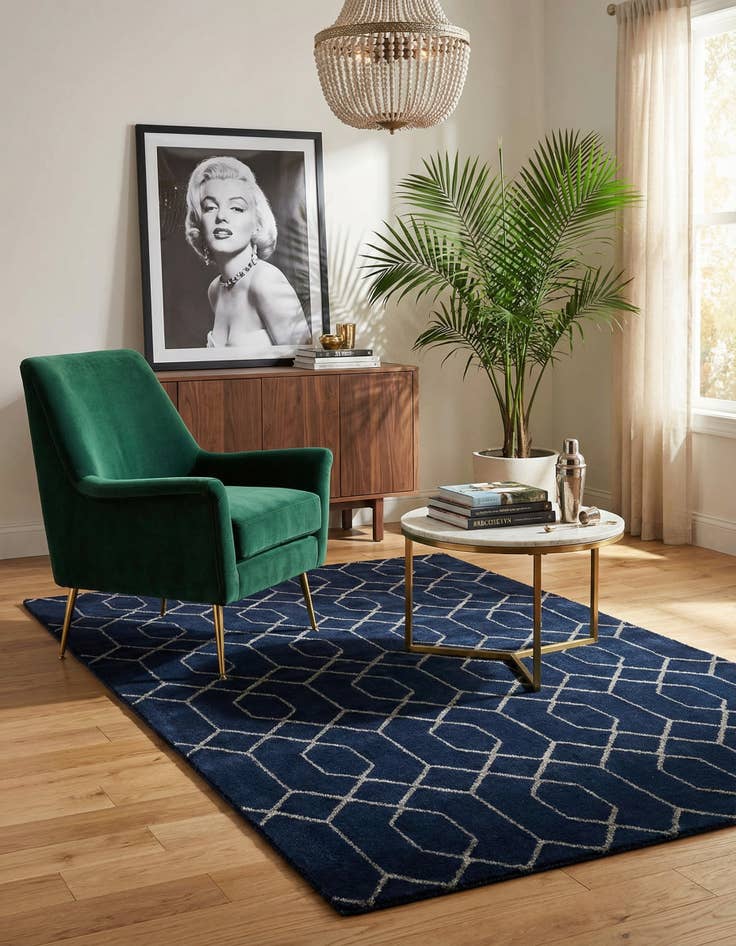 Detail image of 5' 3 x 8'  Marilyn Monroe&trade; Glam Trellis Rug