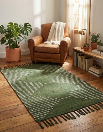 3' 3 x 5' 1 Hand Woven Chindi Cotton Rug