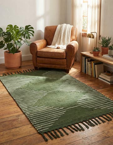 3' 3 x 5' 1 Hand Woven Chindi Cotton Rug