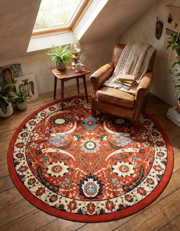 Terracotta Neda Round Rug
