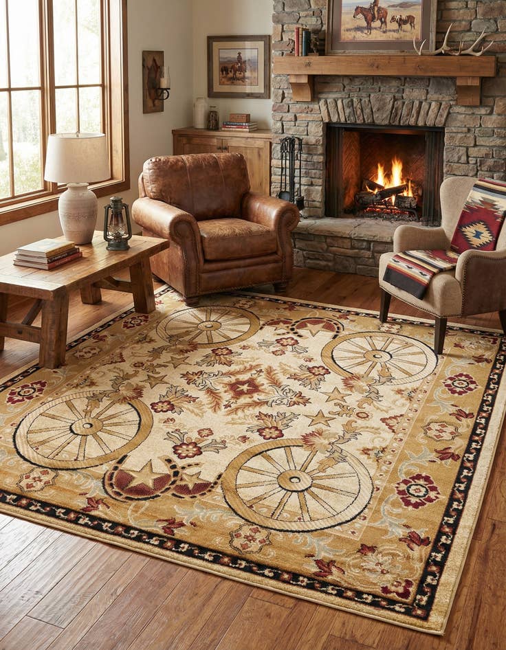 Detail image of 7' 10 x 7' 10 Pioneer Square Rug