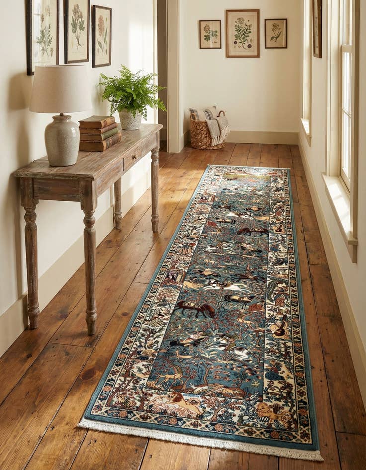 Detail image of 2' 7 x 10' Nain Design Runner Rug