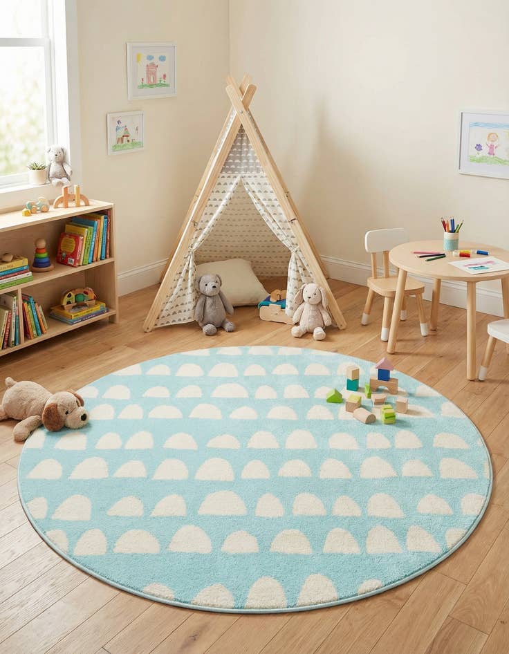 Detail image of 5' x 5' Whimsy Kids Round Rug