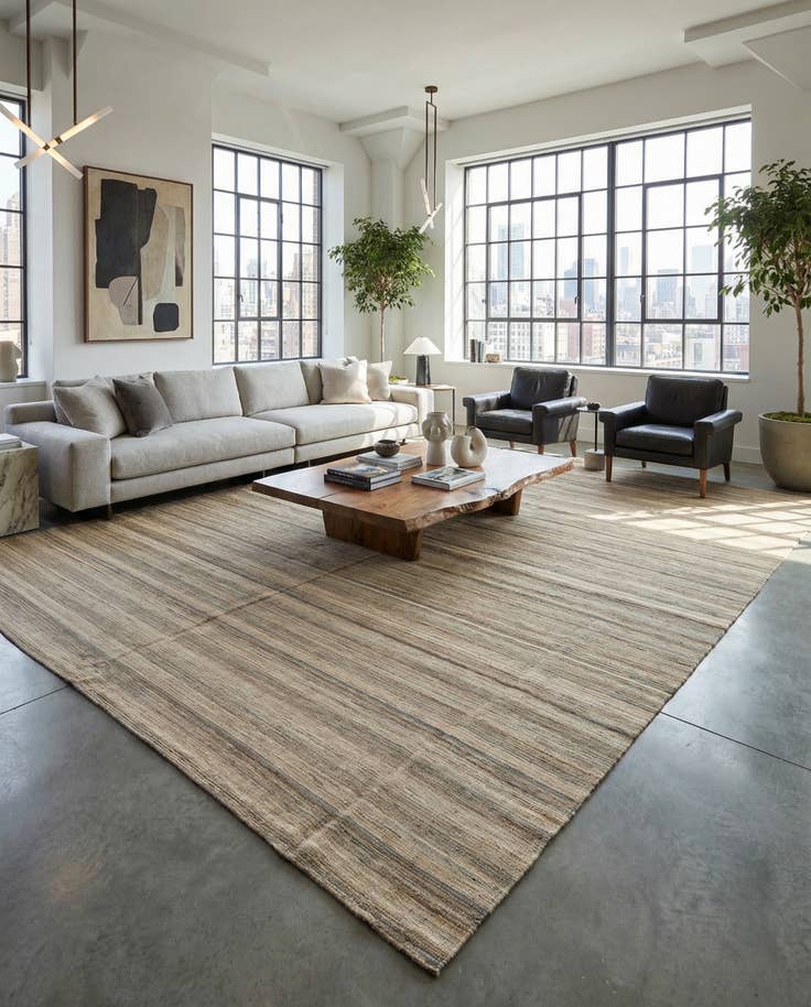 Detail image of 10' x 12' 8 Hand Woven Kilim Modern Wool Rug