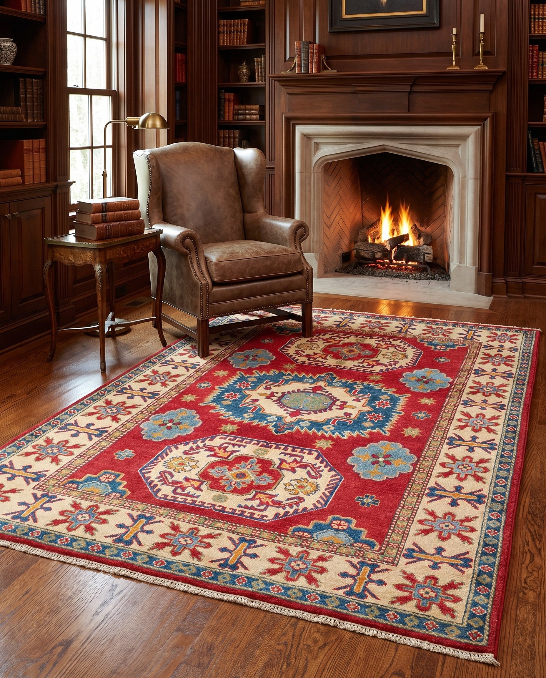 150cm x 215cm Hand Knotted Kazak Rug