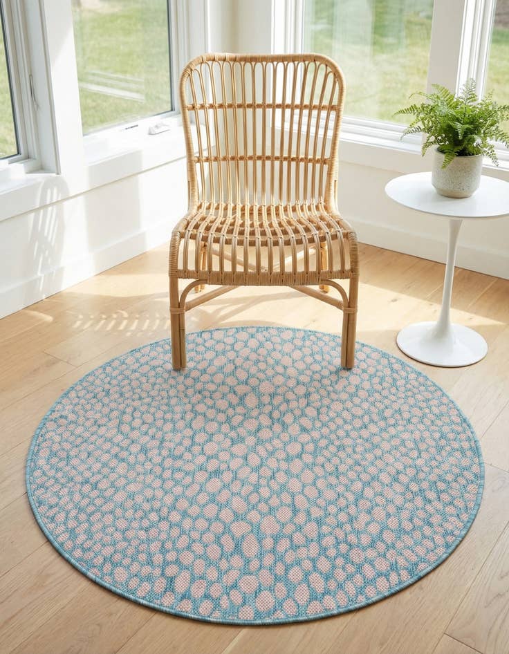 Detail image of 3' x 3' Washable Jill Zarin Cape Town Indoor / Outdoor Round Rug