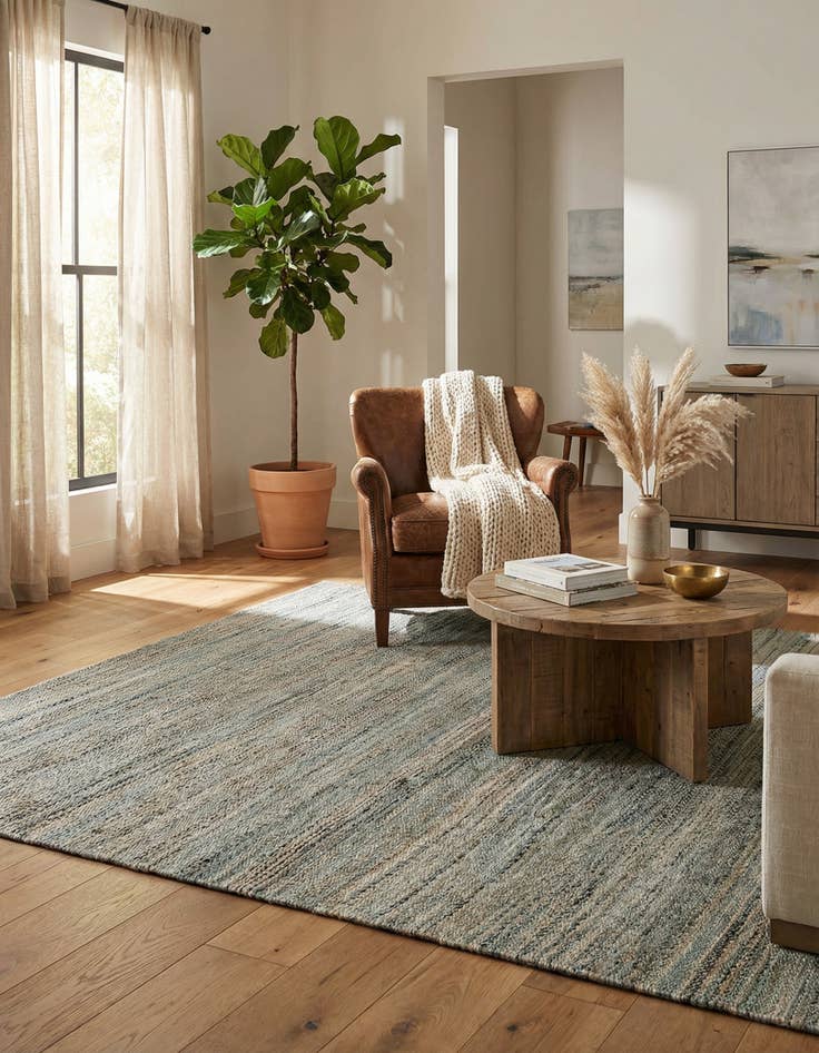 Detail image of 7' 10 x 7' 10 Palm Beach Jute Square Rug