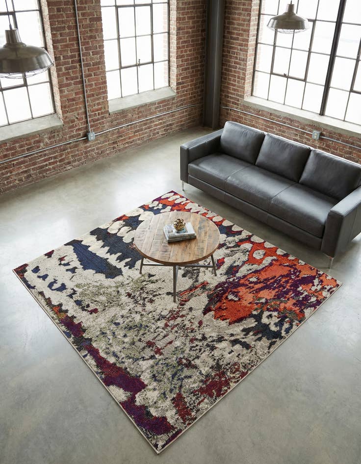 Detail image of 5' 3 x 5' 3  Washable Haerfest Square Rug