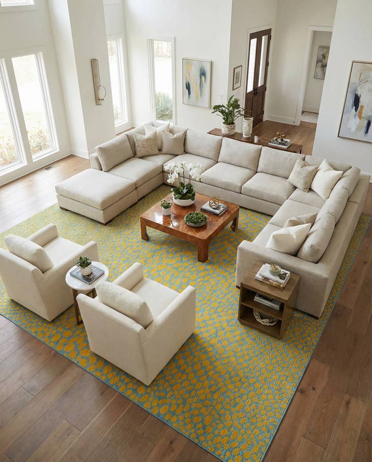 Detail image of 13' x 13' Easy-Clean Jill Zarin Cape Town Indoor / Outdoor Square Rug