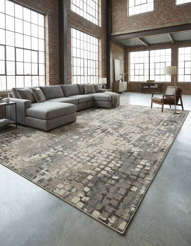 Detail image of 10' 6 x 16' 5  Washable Spectrum Rug