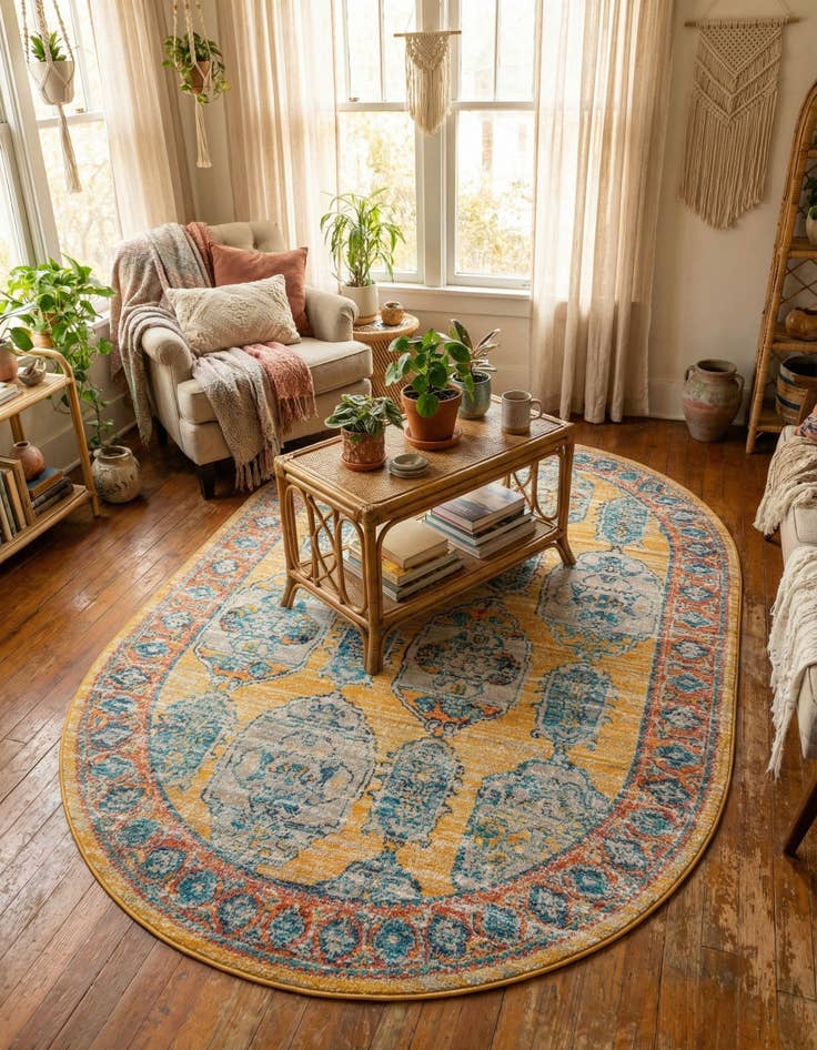 Detail image of 5' 3 x 8' Lola Oval Rug