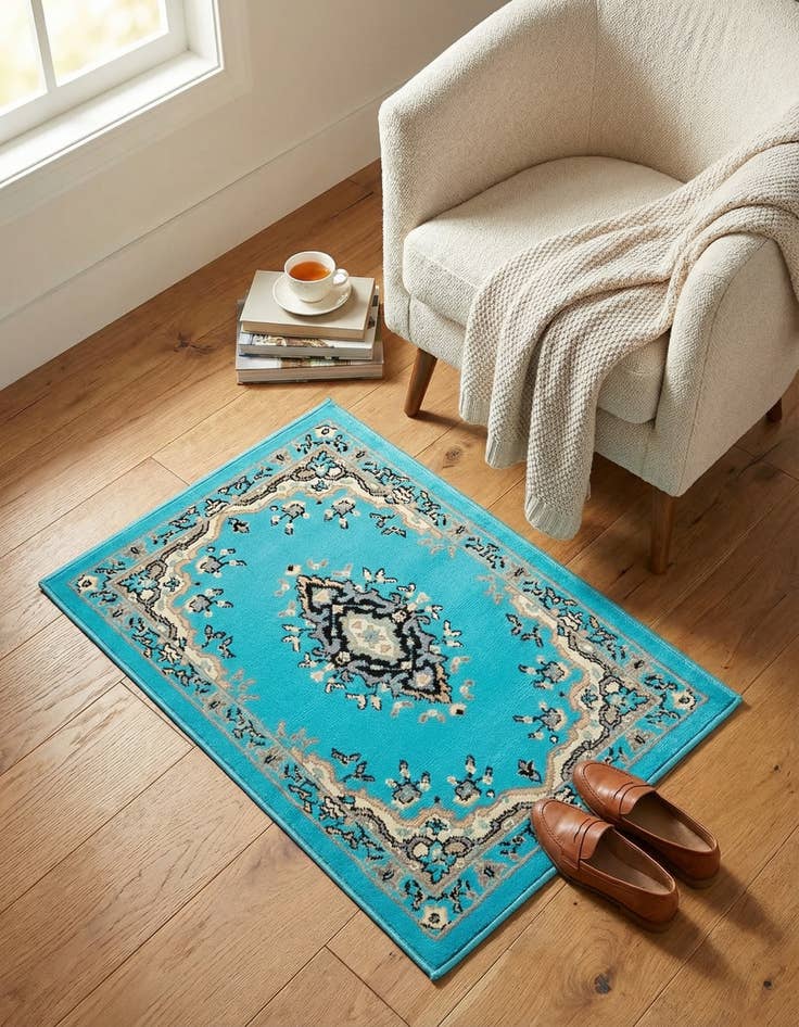 Detail image of 2' x 3' Mashad Design Rug