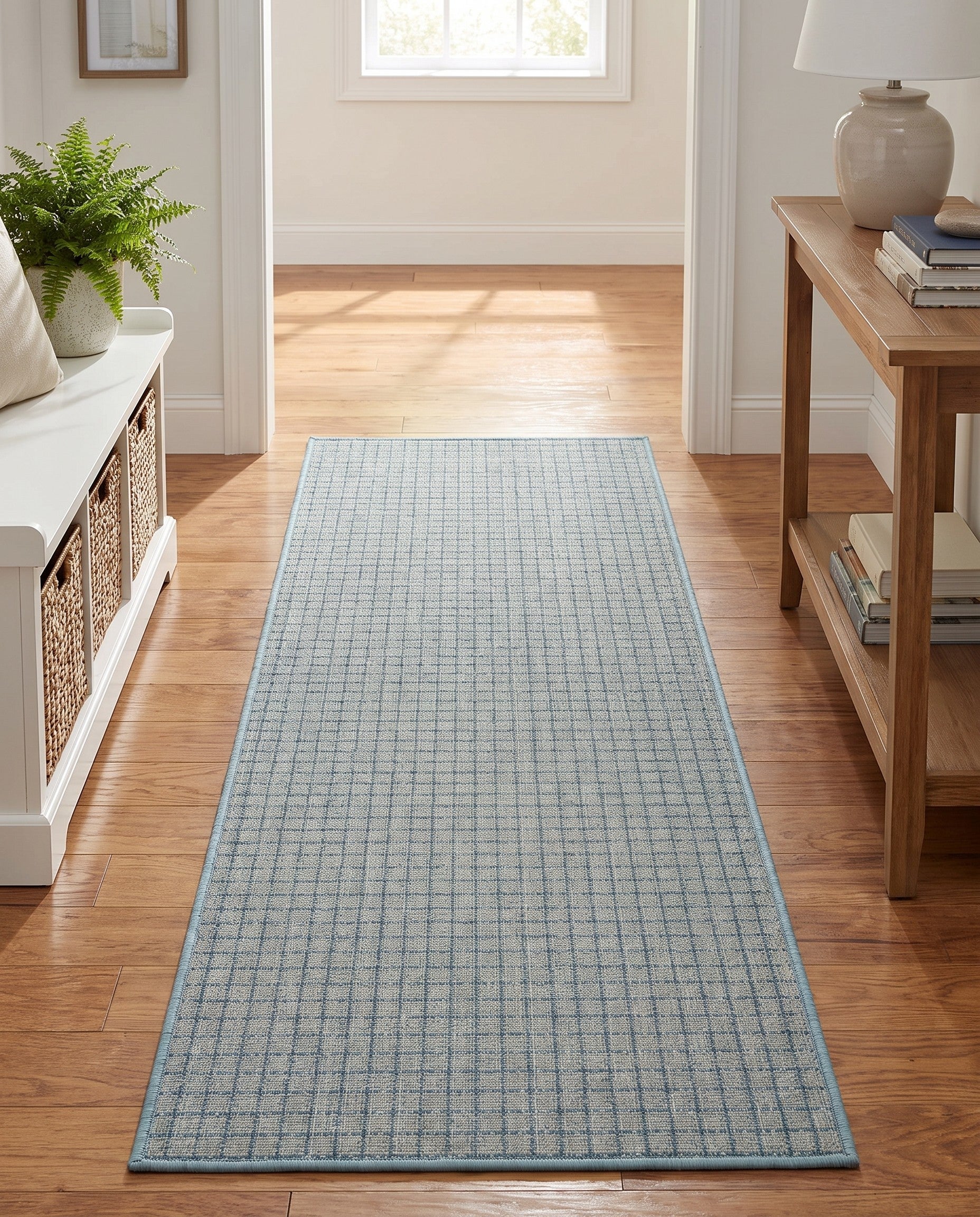 2' x 6' Easy-Clean Checkered Indoor / Outdoor Runner Rug