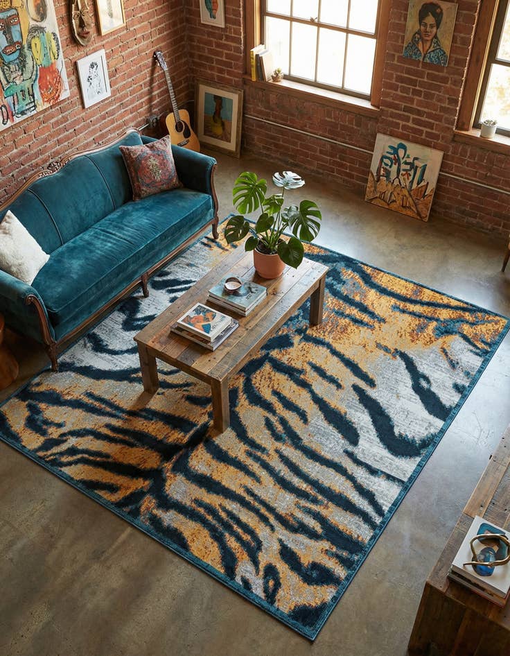 Detail image of 7' 10 x 7' 10 Kamala Washable Square Rug