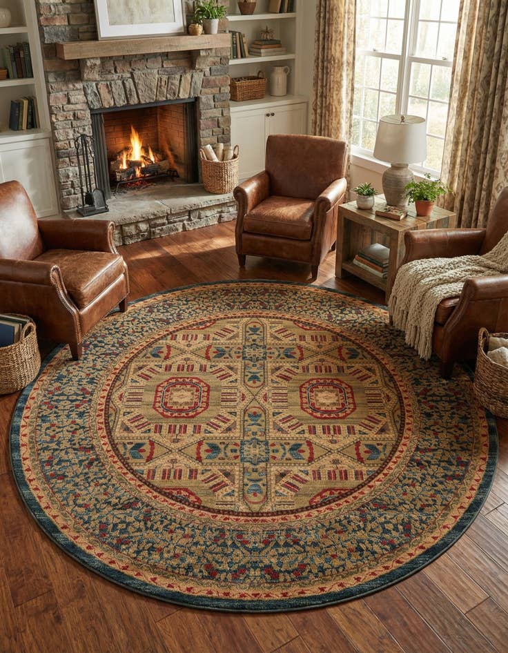 Detail image of 8' x 8' Mamluk Round Rug