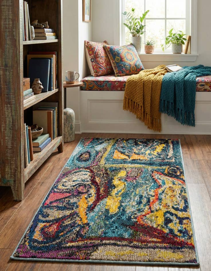 Detail image of 2' x 4'  Washable Haerfest Runner Rug