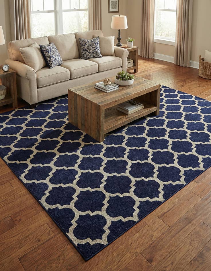 Detail image of 10' x 10' Lattice Square Rug