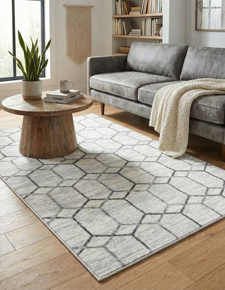 Detail image of 3' 3 x 5' 3 Lattice Trellis Rug