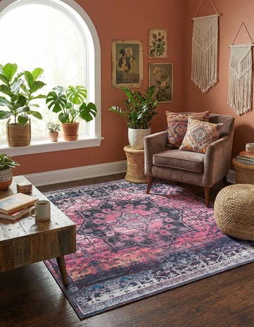 7' 10 x 7' 10 Washable Francesca Square Rug