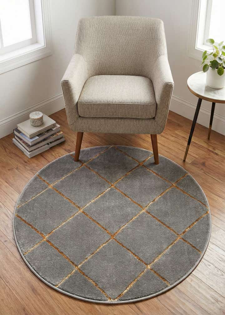 3' x 3' Vogue Geo Round Rug