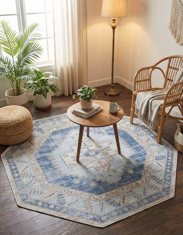 Detail image of 5' 3 x 5' 3 Whitney Octagon Rug