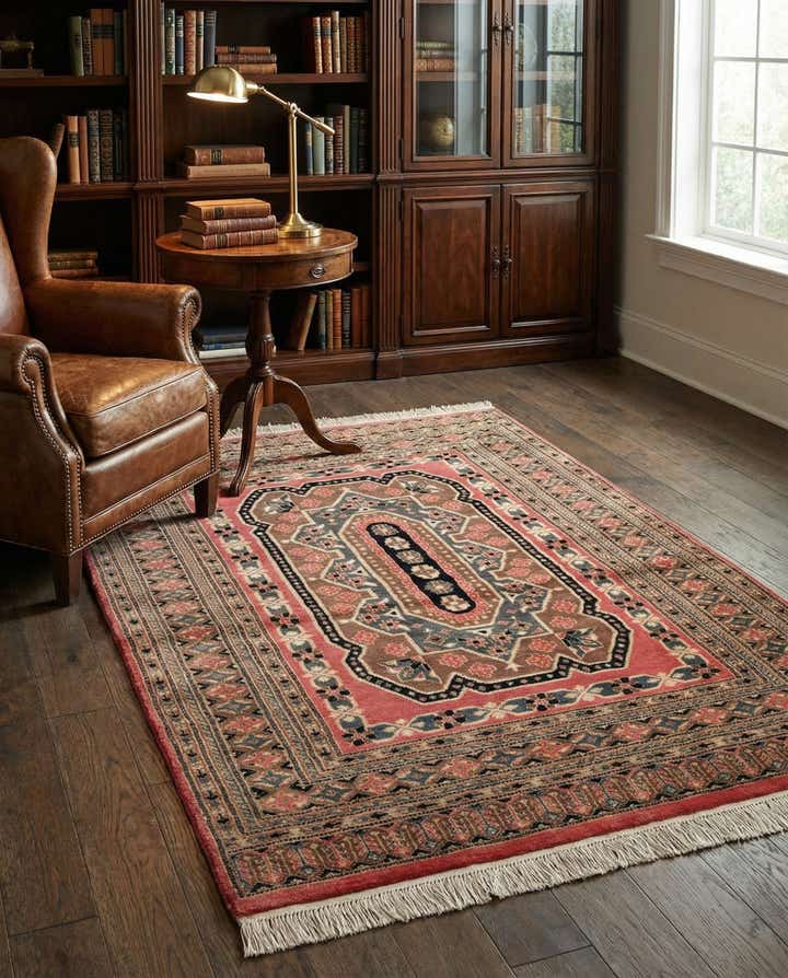 4' 1 x 6' Hand Knotted Bokhara Oriental Rug