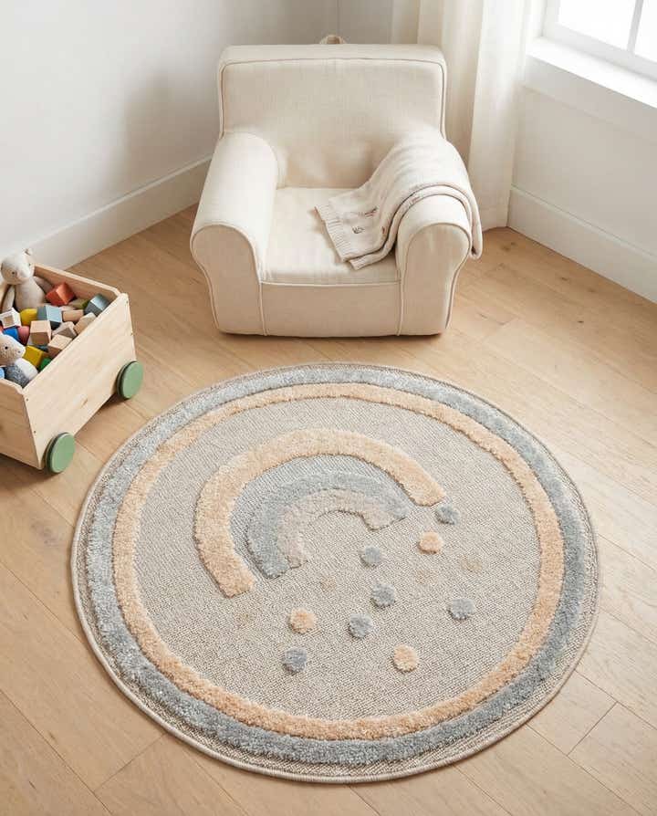 3' x 3' Whimsy Kids Round Rug