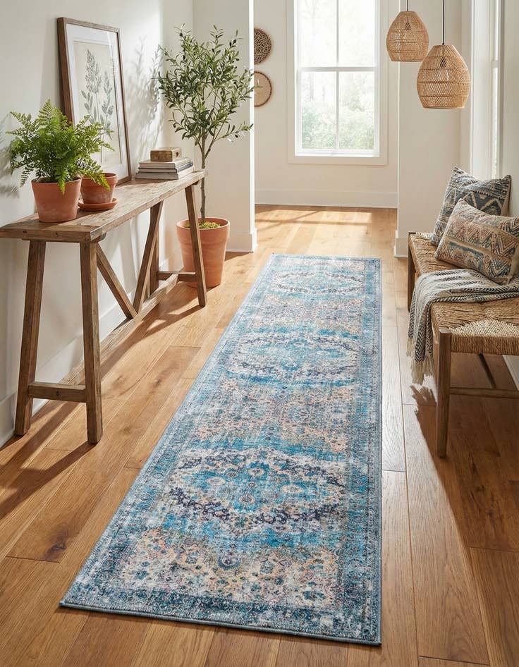 Detail image of 2' x 10'  Washable Mangata Runner Rug