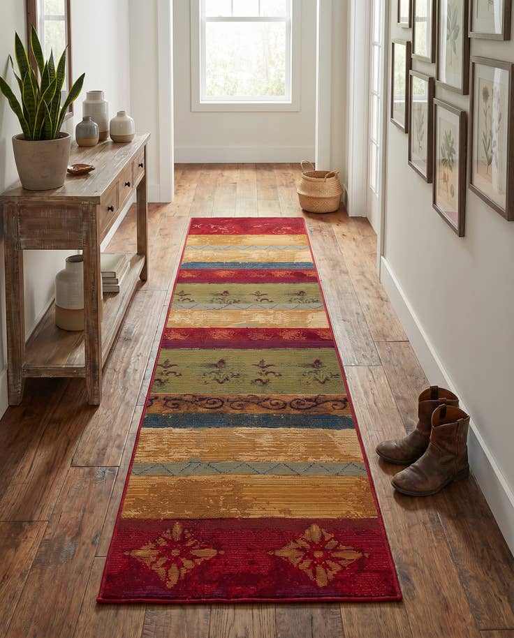 Detail image of 2' x 8' Easy-Clean Modern Indoor / Outdoor Runner Rug