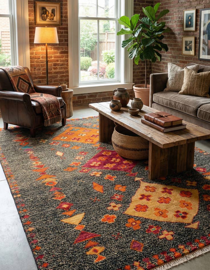 Detail image of 5' 9 x 8' 2 Hand Knotted Balouch Wool Rug