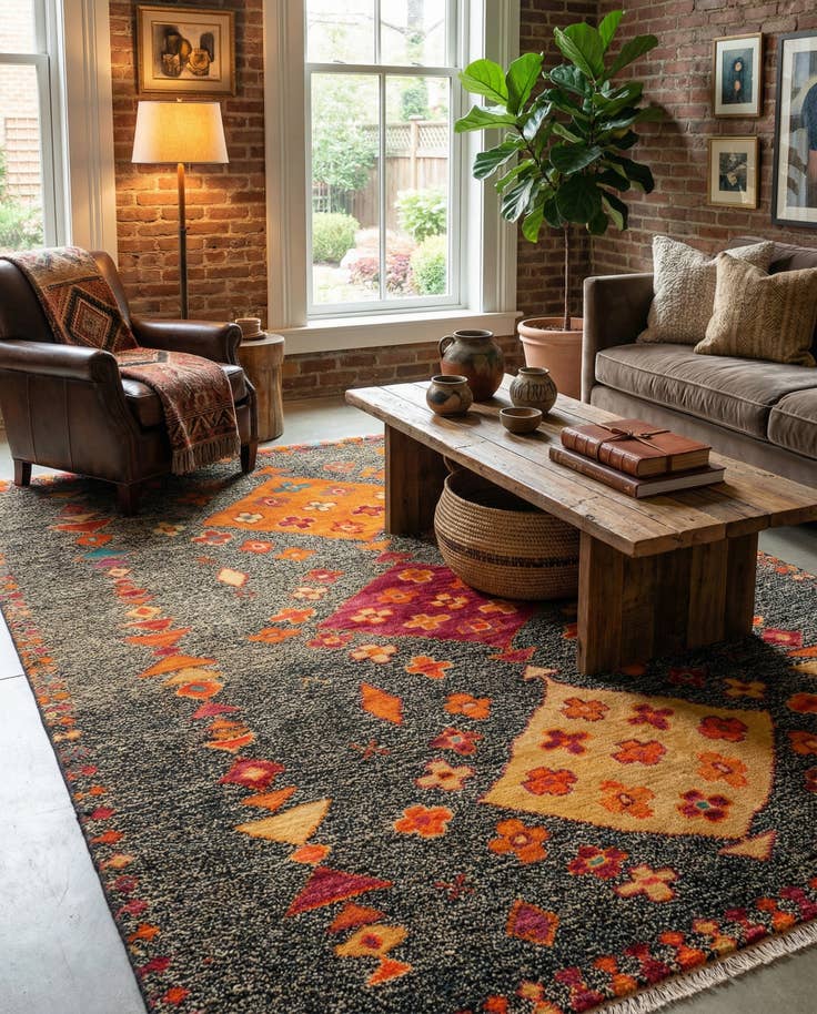 Detail image of 5' 9 x 8' 2 Hand Knotted Balouch Wool Rug