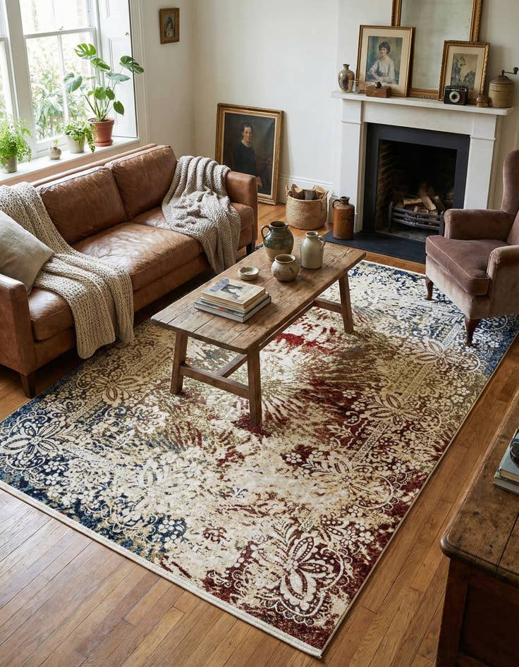 Detail image of 7' 10 x 10' Nain Design Rug