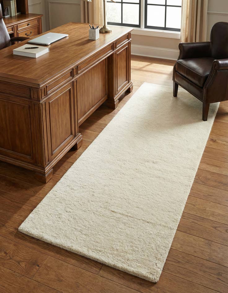 Detail image of 2' 4 x 4' 8 Hand Knotted Gabbeh Wool Runner Rug