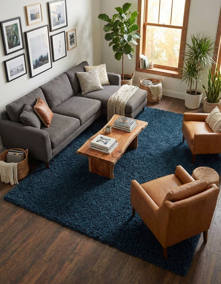 Detail image of 9' x 12' Solid Shag Rug