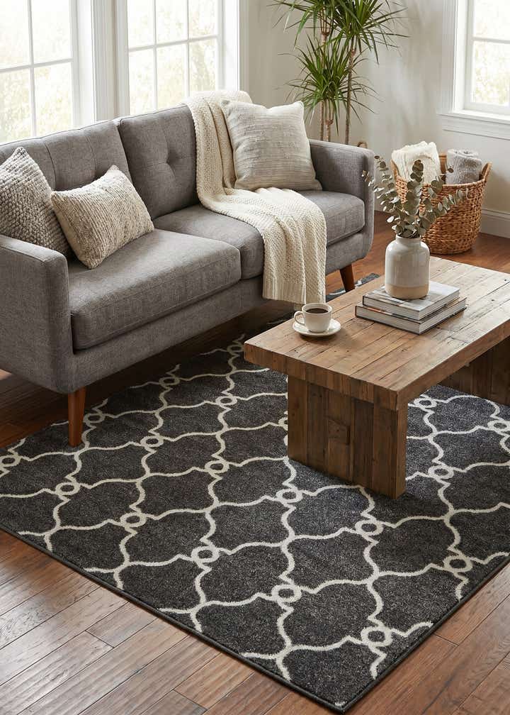 5' x 8' Easy-Clean Trellis Indoor / Outdoor Rug