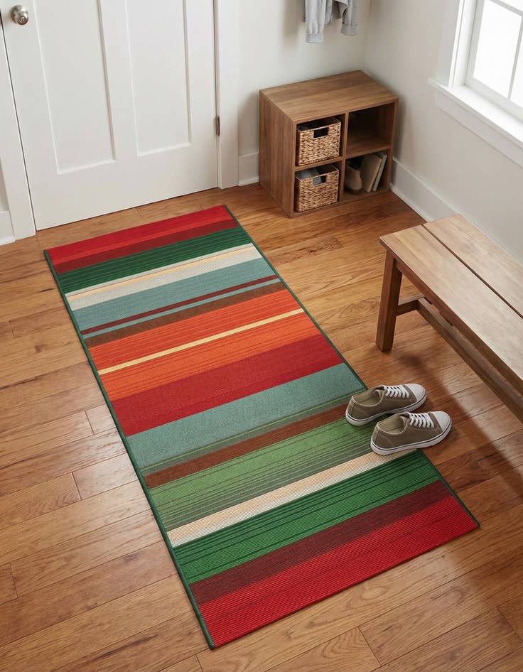 Detail image of 2' x 4' Washable Modern Indoor / Outdoor Runner Rug