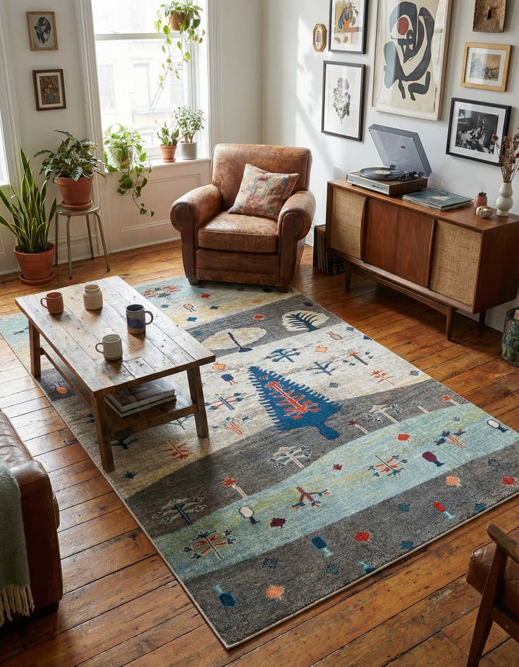 Detail image of 6' x 9' Washable Vivid Rug