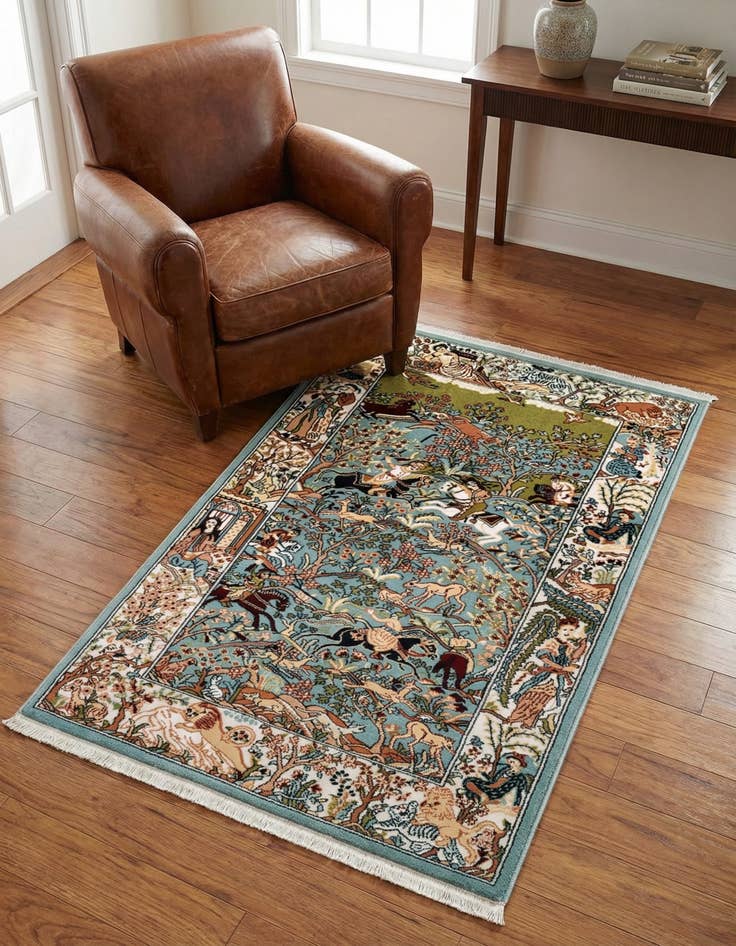 Detail image of 2' 7 x 4' Nain Design Rug