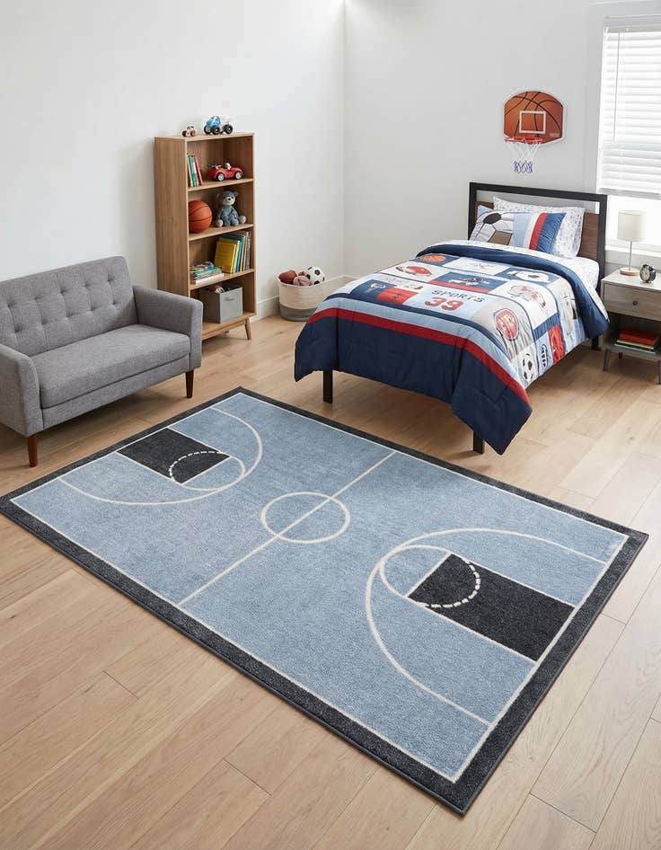 Detail image of 4' x 6' Sports Washable Rug