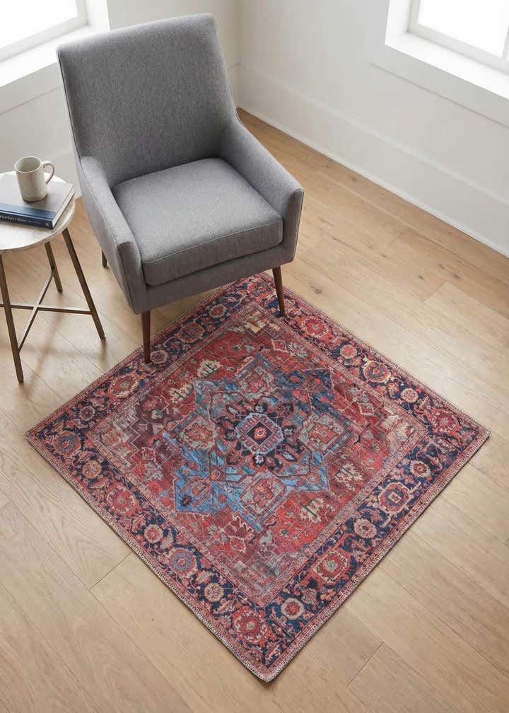 3' 3 x 3' 3 Washable Maahru Square Rug