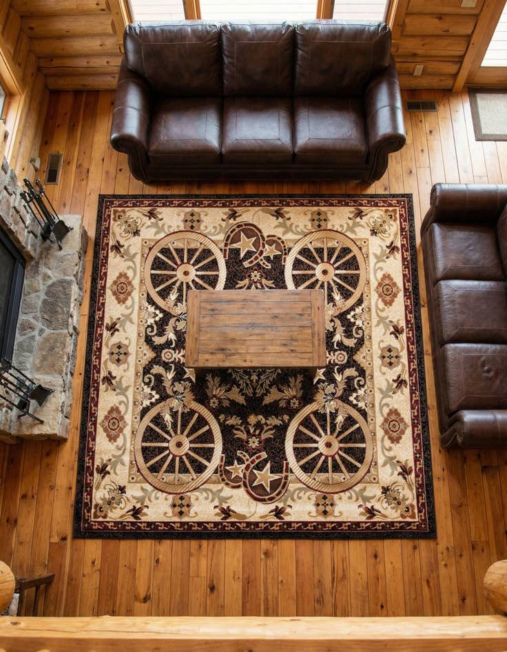 Detail image of 7' 10 x 7' 10 Pioneer Square Rug