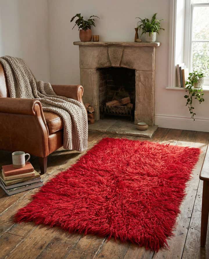 2' 4 x 4' 5 Hand Knotted Moroccan Wool Rug