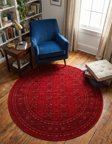 4' 1 x 4' 1 Bokhara Round Rug