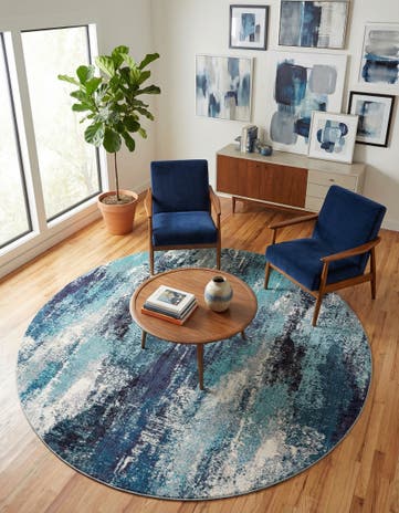 7' 10 x 7' 10 Washable Sevilla Round Rug