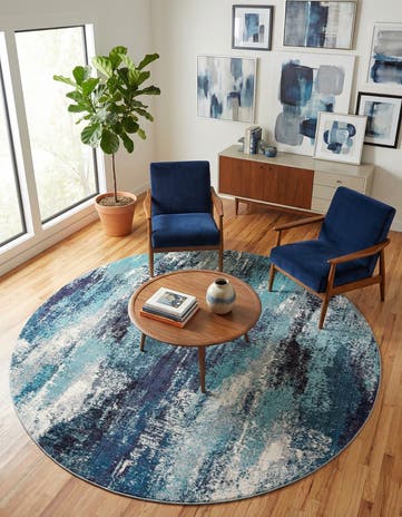 7' 10 x 7' 10 Washable Sevilla Round Rug