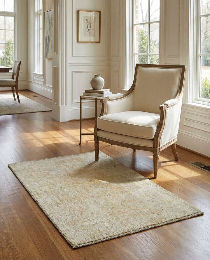 3' 2 x 5' 3 Hand Knotted Oushak Wool Rug